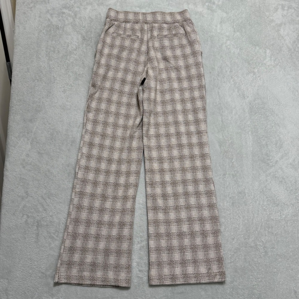 Truth by Republic Wide Leg Pants Womens Small Taupe Glen Plaid NWT - Picture 4 of 12